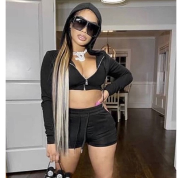 Sporty Sweatsuit Two Piece Set - Picture 3 of 4